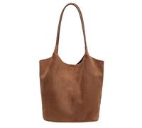 Faux Leather Shopping Bag Women's Shoulder Bag College Tote Handbag Work Shopping Bag Purse Shoulder Bags Men Laptop 17, brown, One Size