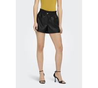 Faux Leather Shorts Black