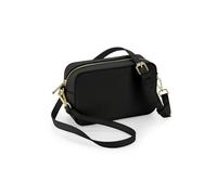 Faux leather shoulder bag Bag Base Boutique Noir 1,5 L
