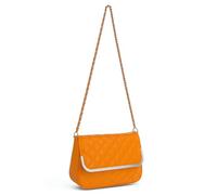 Faux Leather Shoulder Bag - Quilted or Croc-Embossed Patent Finish Crossbody/Shoulder Bag with Chain Strap & Magnetic Flap - Elegant Everyday & Evening Accessory
