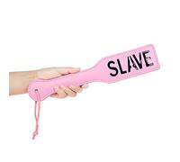 Faux Leather Slave Spanking Paddle for Sex Play, 12.8inch/32CM Total Length Paddle for Adults (Pink)