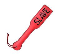 Faux Leather Slave Spanking Paddle for Sex Play, 12.8inch/32cm Total Length Paddle for Adults (Red)