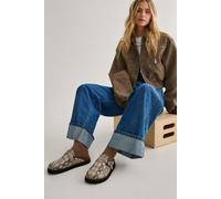 Faux Leather Snake Print Mule NastyGal Brown 8
