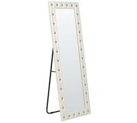 Faux Leather Standing Mirror 50 x 150 cm White ANSOUIS