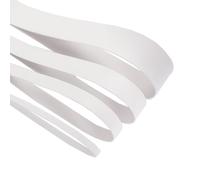Faux Leather Strap Binding Ribbon Trim Double Sided Thick Trimming Flat Tape Cord in 15 Colors Strong Upholstery Strips 10mm 20mm 30mm 50mm. [White #102, 50mm - 5 Meters]