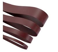 Faux Leather Strap Binding Ribbon Trim Double Sided Thick Trimming Flat Tape Cord in 15 Colors Strong Upholstery Strips 10mm 20mm 30mm 50mm. [Burgundy #268, 10mm - 18 Meters]
