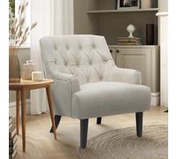 Faux Leather Suede Cream Lydia Accent Chair