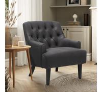 Faux Leather Suede Grey Lydia Accent Chair