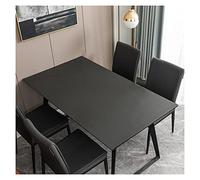 Faux Leather Table Cloth, Heavy Duty Vinyl Rectangle or Square Wipeable Tablecloth, Heat Resistant Table Protector Pad, Waterproof Oilcloth Table Mat for Indoor Outdoo(Size:80×140 cm,Color:Dark Gray)