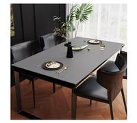 Faux Leather Table Cloths Rectangle, Wipeable Waterproof and Oil-Proof Leather Tablecloth, Heat Proof Dinner Table Protector Pad, Extra Large Coffee Table Mats, Vinyl Table Cloth(90×150cm,Dark Gray)