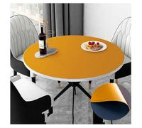 Faux Leather Tablecloth Round Table Cloth Oilproof Wipeable Dinner Table Protector Pad Heat Proof Round Coffee Table Mats vinyl Fitted Tablecloths Available on Both Sides Decorative (50 cm, (Color :