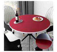 Faux Leather Tablecloth Round Table Cloth Oilproof Wipeable Dinner Table Protector Pad Heat Proof Round Coffee Table Mats vinyl Fitted Tablecloths Available on Both Sides Decorative (50 cm, (Color :