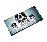 Faux Leather Tobacco Pouch - 3 Skulls