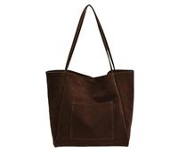 Faux Leather Tote Bags Women Shoulder Bag College Tote Leather Handbag Work Tote Bags Purse Northern Lights Bags Women's Original, coffee, One Size