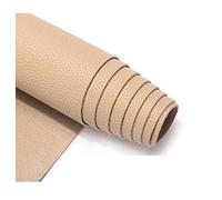 Faux Leather Upholstery Fabric by The Meter Litchi Texture Waterproof Vinyl Leatherette for Car Seats, Sofa Chair Furniture, DIY Crafts(Color:Blue,Size:138x50cm/4.53x1.64ft)(Apricot,1.38x5m)