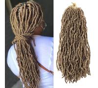Faux Locs 18 Inch Crochet Hair New Soft Locs 6 Packs/Lot Curly Wavy Pre-Looped Faux Locs Goddess Synthetic Fiber Hair Extensions
