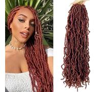 Faux Locs 30 Inch 8 Packs New Soft Locs Curly Wavy Pre-Looped Crochet Hair Crochet Faux Locs synthetic Hair Extensions (30Inch,#350)