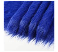 Faux Long Pile Fun Faux Fur Fabric, Pre Cut Faux Fur Fabric 12cm Long Pile Square 50x50cm Multicolor(Blue 6)