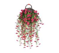 Faux Morning Glory Flowers, Artificial Hanging Vines, Uv Resistant Morning Glory, with Uv Resistant Blooms for Balcony Gazebo Wall Door Courtyard Front Yard Decor, 2 Pieces