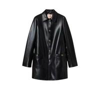 Faux Nappa Leather Trench Coat - female - Twinset - Single-Breasted Coats - Black - M - Coats M