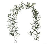Faux Olive Leaves Vine 170cm Long Artificial Hanging Greenery - Silk Leaf Garland for Mantel Table for Runner Centerpiece