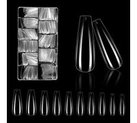 Faux Ongles, 500 Pièces Gel Capsule Pose Americaine, 10 Tailles Couverture Complète Transparent pour Prothésiste Ongulaire, Débutant De Manucure Et Diy Nail Art à La Maison
