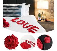Faux Orchid Petals Wedding Confession Hand Scatter Rose Petals Wedding Decoration Arrangement Scatter Boxwood Valley (Watermelon Red, One Size)