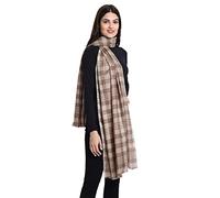 Faux Pashmina Reversible Stole, Cashmere Style Fine Wool Scarf Shawl for Winter (Ivory)