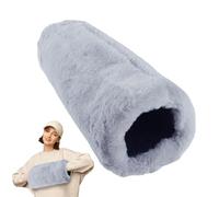 Faux Plush Muff for Women Luxury Chic Elegant Fuzzy Warm Wrist | Cold Weather Hand Muff Chic Elegant Soft Plush Faux Fuzz Warm Hands Wrist Muff Cold Winter Season Outdoor Stylish Girls (Grey)