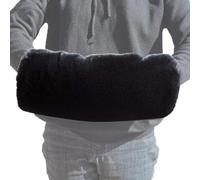 Faux Plush Muff for Women Luxury Chic Elegant Fuzzy Warm Wrist | Cold Weather Hand Muff Chic Elegant Soft Plush Faux Fuzz Warm Hands Wrist Muff Cold Winter Season Outdoor Stylish Girls (Black)