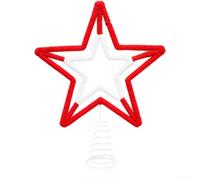 Faux Plush Snowflake Ornament Red White Holiday Tree Decoration(A)