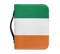 Faux Pu Leather Bible Cover Case for Men and Women | Zippered Case for Bible Or Book with Handle, Large Capacity Waterproof Carrying Bag with Côte D'Ivoire National Flag