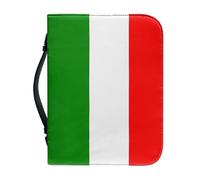Faux Pu Leather Bible Cover Case for Men and Women | Zippered Case for Bible Or Book with Handle, Large Capacity Waterproof Carrying Bag with Hungary National Flag