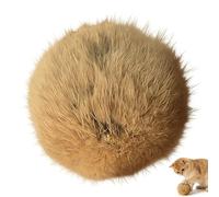Faux Rabbit Fur Ball for Cats, Natural Interactive Cat Play Ball, Quiet Durable Hunting Simulation Toy for Indoor Cats, Boredom Buster