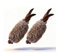 Faux Rabbit Fur Cat Toys, Fluffy Plush Cat Kicker Toy with Silvervine Gall Fruit & Feather, Soft Octopus Ball with Dangling Tails, Interactive Indoor Kitten Hunting Chase Toys (2PCS - Mouse)