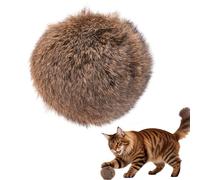 Faux Rabbit Fur Catnip Interactive Cat Toy Balls, Catnip Balls, Rabbit Fur Ball, Cotton & Oak Gall Stuffed, Indoor Chase Balls For Cats & Kittens (1, Cotton Version)