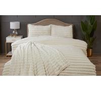 Faux Rabbit Fur Duvet Set:Burnt Orange/King