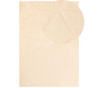 Beliani Faux Fur Rug THATTA Beige 160x230 cm
