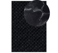 Beliani Faux Fur Rug GHARO Black 160x230 cm, Black