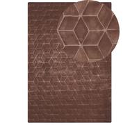 Faux Rabbit Fur Rug 160 x 230 cm Brown THATTA