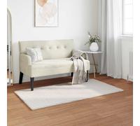 Faux Rabbit Fur Rug Cream 60x110cm Polyester AntiSlip Rectangular PlushCozy