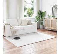 Faux Rabbit Fur Rug White 120x170 cm Polyester Plush Rectangular Soft CozyWarmth