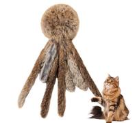 Faux Rabbit Fur Toys, Fluffy Plush Kicker Toy with Silvervine Gall Fruit Octopus In Ball Soft Interactive &