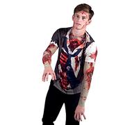Faux Real Tees Men's Long Zombie with Mesh Sleeves (UK 44-46)