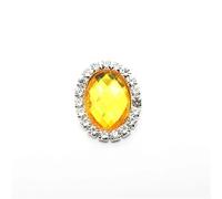 Faux Rhinestone Pearl Buttons, Rhinestone Metal Buttons 10 Pcs 20mm by 25mm Oval Flatback Multicolor Wedding Sewing(Colro 16)