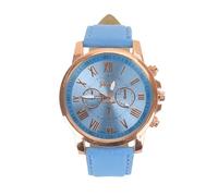 Faux Roman Quartz Analog Women's Numerals Watch Leather Women's Watch 1001 Wristwatches (A, One Size)