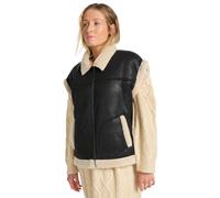 Faux shearling jacket for women Billabong Night Light Noir S