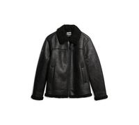 Faux sheepskin aviator jacket Superdry Noir S