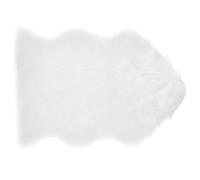 Faux Sheepskin Rug, 60 X 90 Cm, White Plush Acrylic Mat, Dog-Friendly with Non-Slip Design