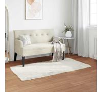 Faux Sheepskin Rug 80x150cm White Polyester Extra Soft Plush Indoor Cozy Mat Lux